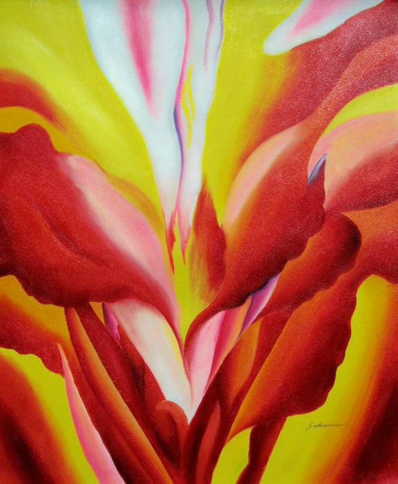 Wikioo.org - สารานุกรมวิจิตรศิลป์ - จิตรกรรม Georgia Totto O'keeffe - Flowers of Fire
