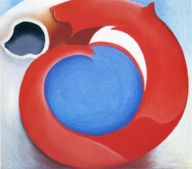 Wikioo.org - The Encyclopedia of Fine Arts - Painting, Artwork by Georgia Totto O'keeffe - Goat's Horn With Red