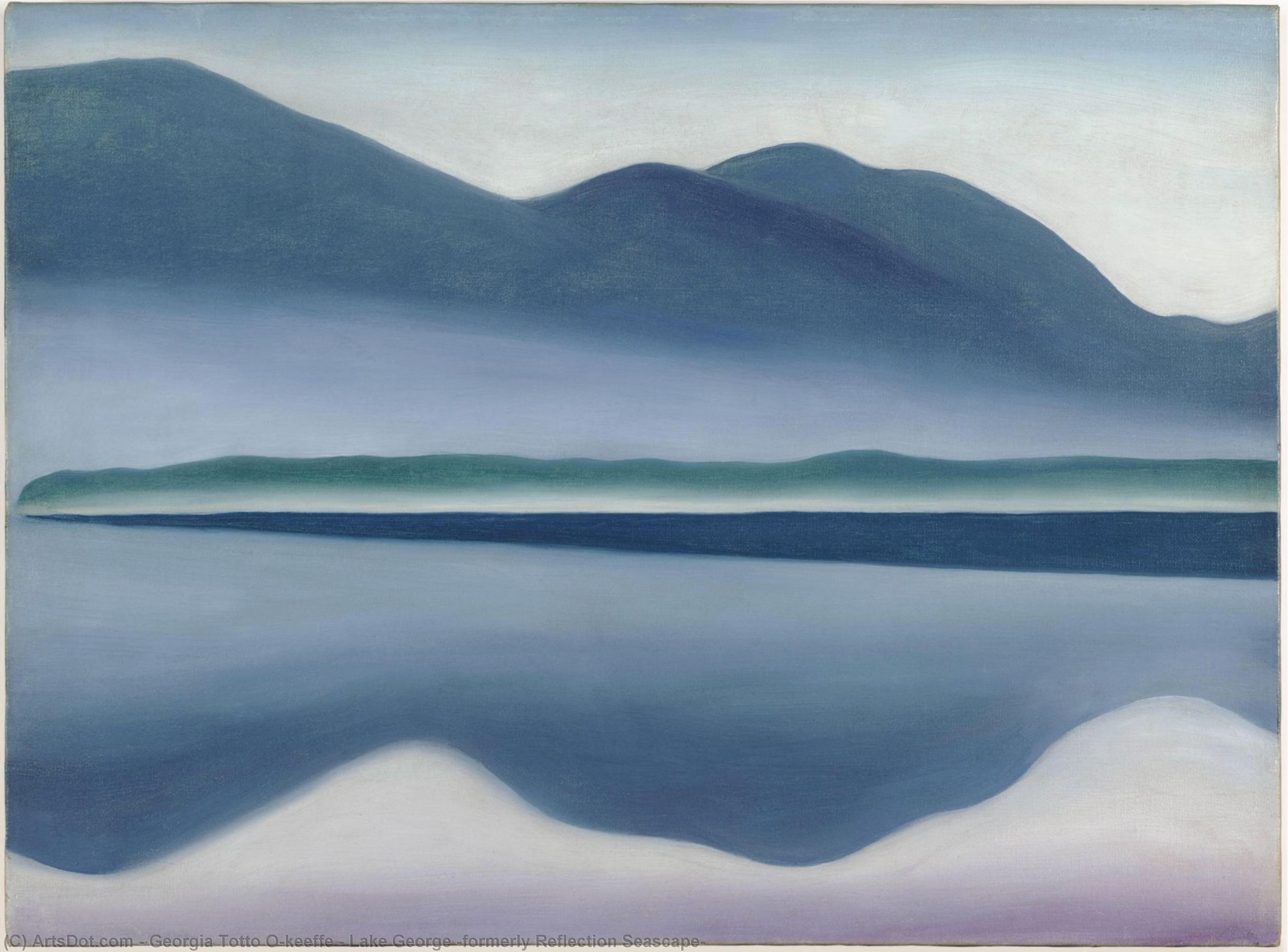 WikiOO.org - Encyclopedia of Fine Arts - Schilderen, Artwork Georgia Totto O'keeffe - Lake George (formerly Reflection Seascape)