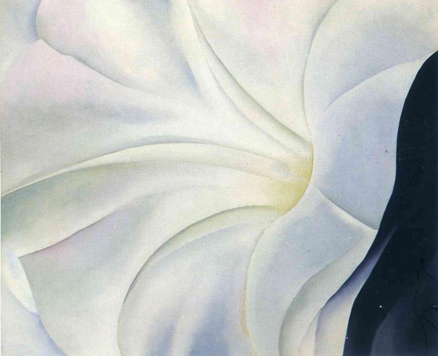 Wikioo.org - สารานุกรมวิจิตรศิลป์ - จิตรกรรม Georgia Totto O'keeffe - Morning Glory with Black