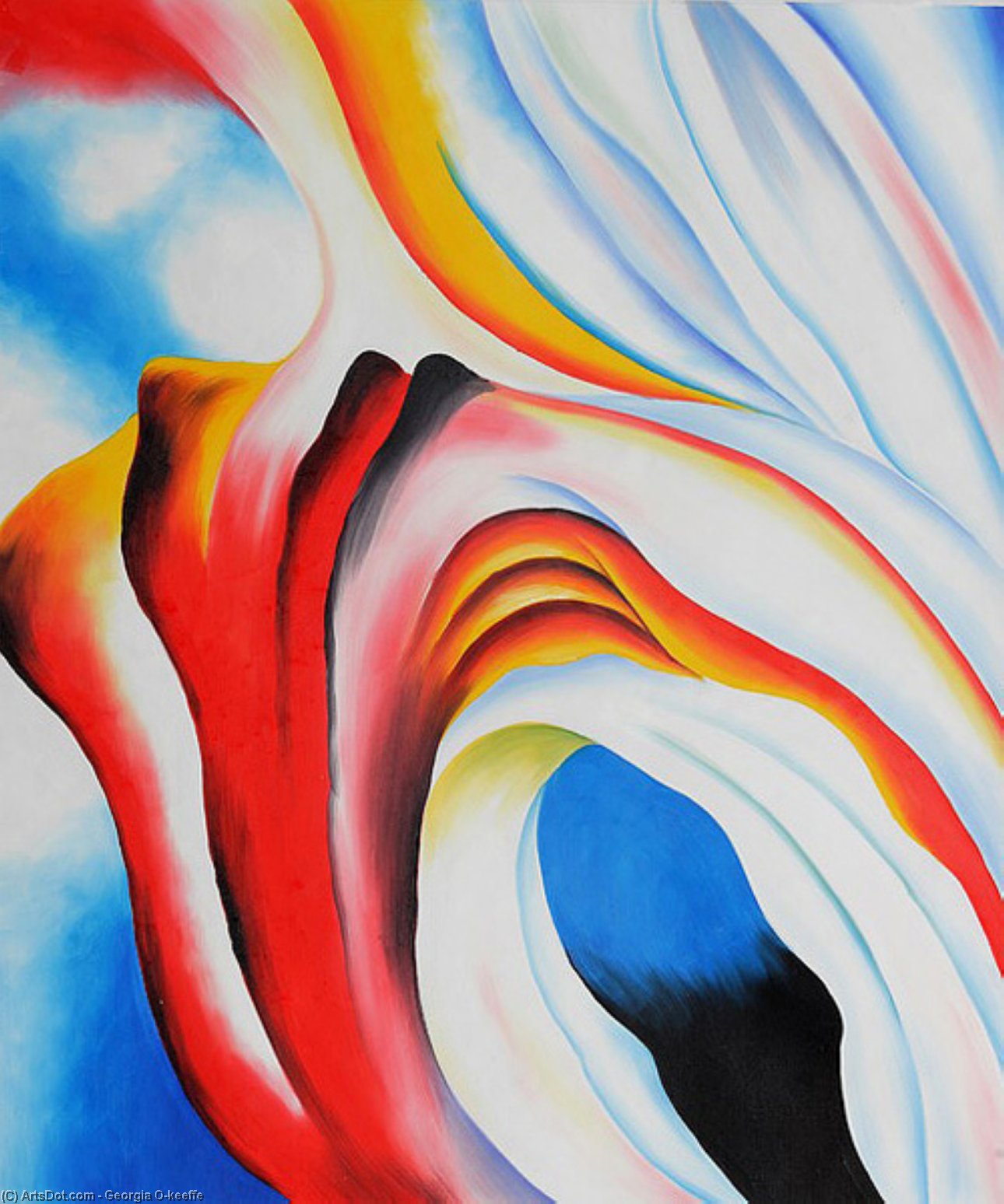 Wikioo.org - The Encyclopedia of Fine Arts - Painting, Artwork by Georgia Totto O'keeffe - Music Pink and Blue II