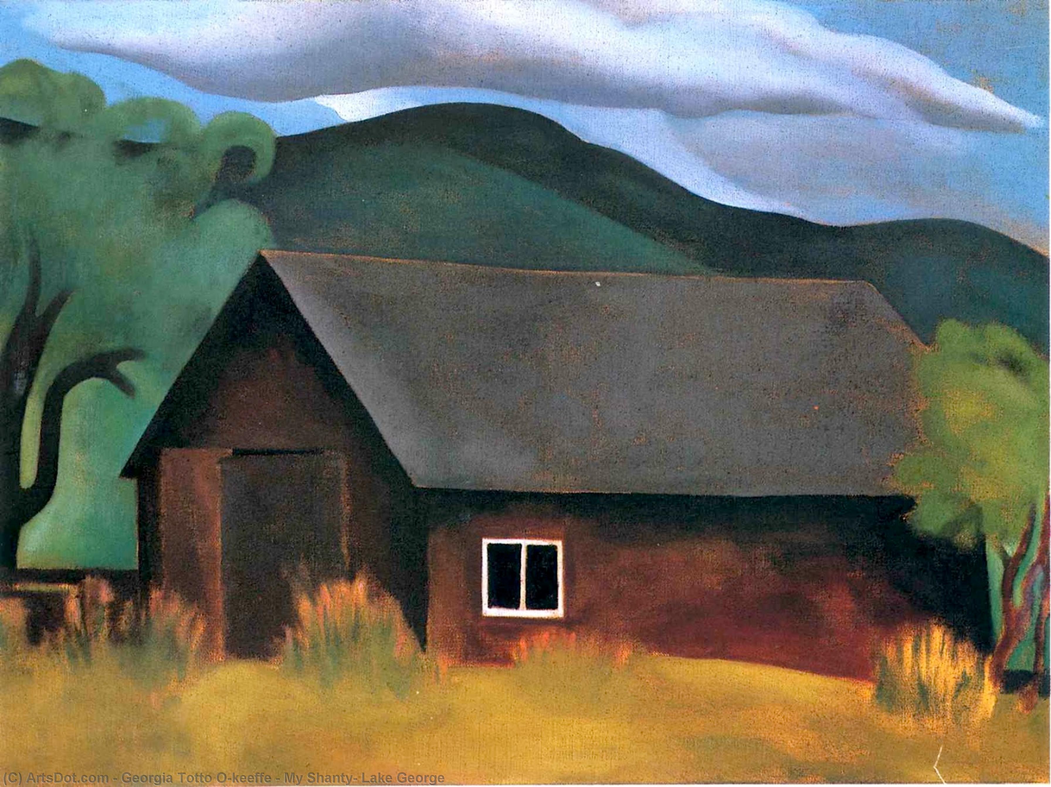 WikiOO.org - Encyclopedia of Fine Arts - Maleri, Artwork Georgia Totto O'keeffe - My Shanty, Lake George