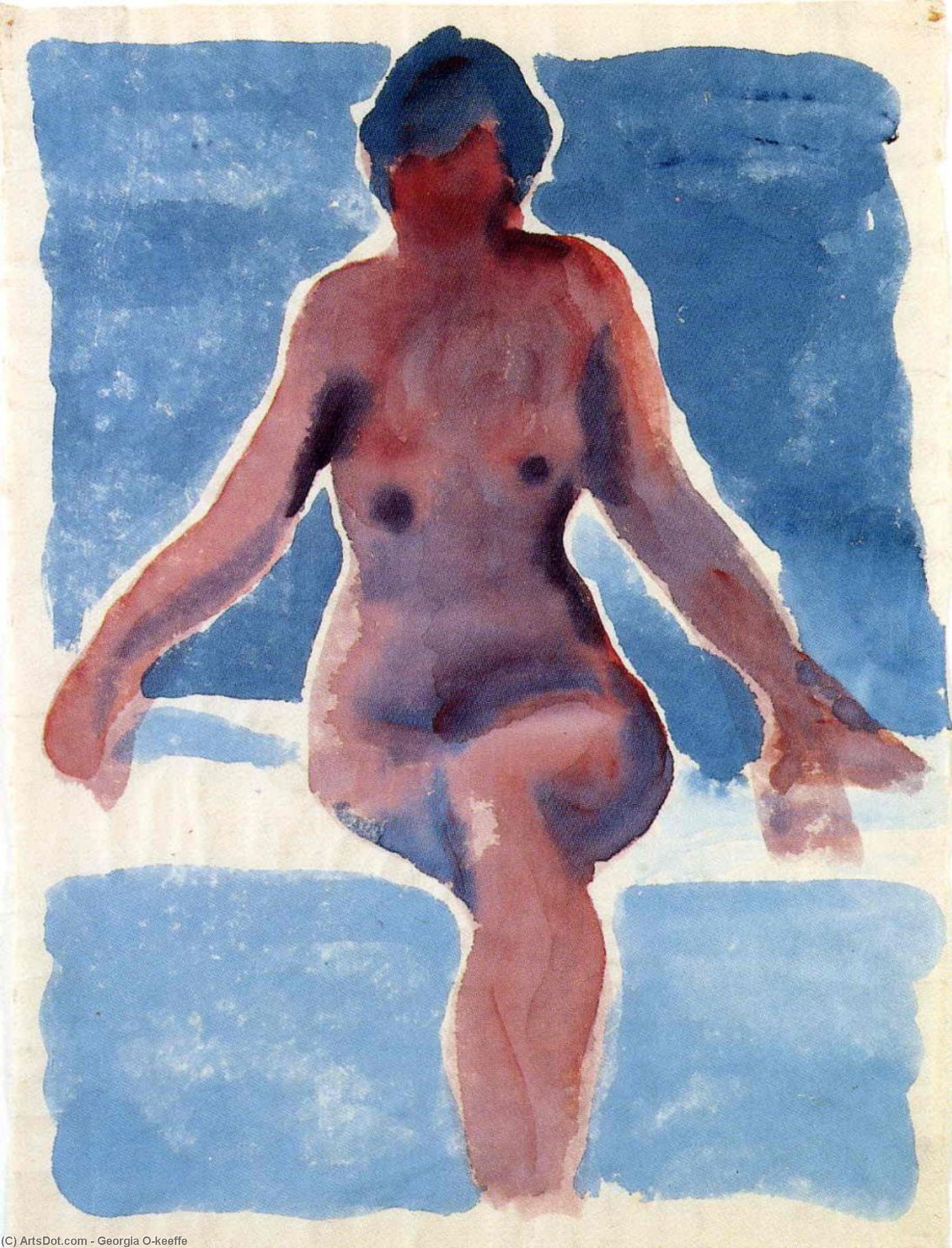 WikiOO.org - Encyclopedia of Fine Arts - Maalaus, taideteos Georgia Totto O'keeffe - Nude Series 2