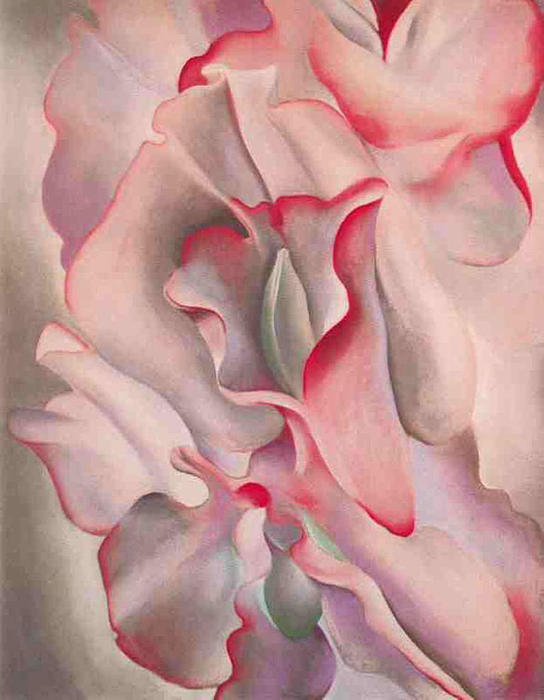 WikiOO.org - Енциклопедия за изящни изкуства - Живопис, Произведения на изкуството Georgia Totto O'keeffe - Pink Sweet Peas 2