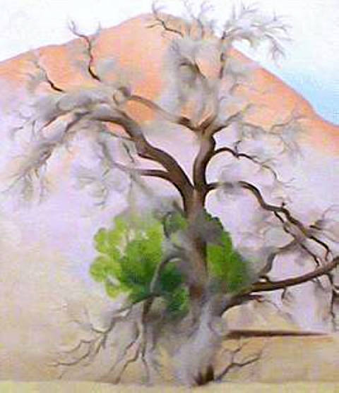 WikiOO.org - Encyclopedia of Fine Arts - Maľba, Artwork Georgia Totto O'keeffe - Pinons with Cedar