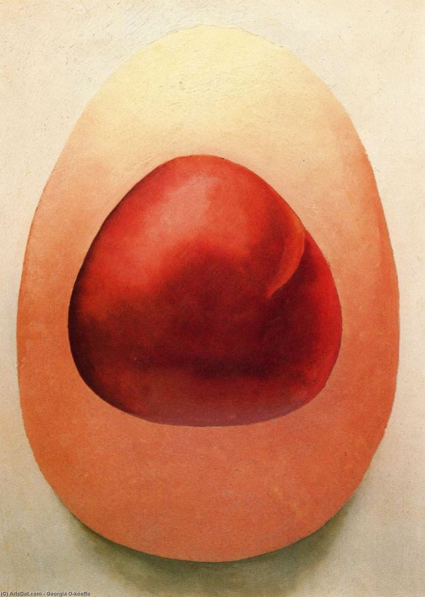 WikiOO.org - Encyclopedia of Fine Arts - Maľba, Artwork Georgia Totto O'keeffe - Red and Pink Rocks