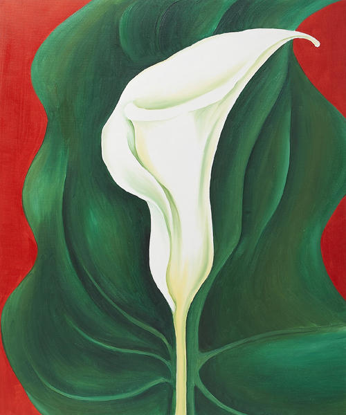 WikiOO.org - Енциклопедия за изящни изкуства - Живопис, Произведения на изкуството Georgia Totto O'keeffe - Single Calla Lily (Red)