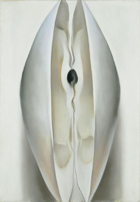 WikiOO.org - Енциклопедия за изящни изкуства - Живопис, Произведения на изкуството Georgia Totto O'keeffe - Slightly Open Clam Shell