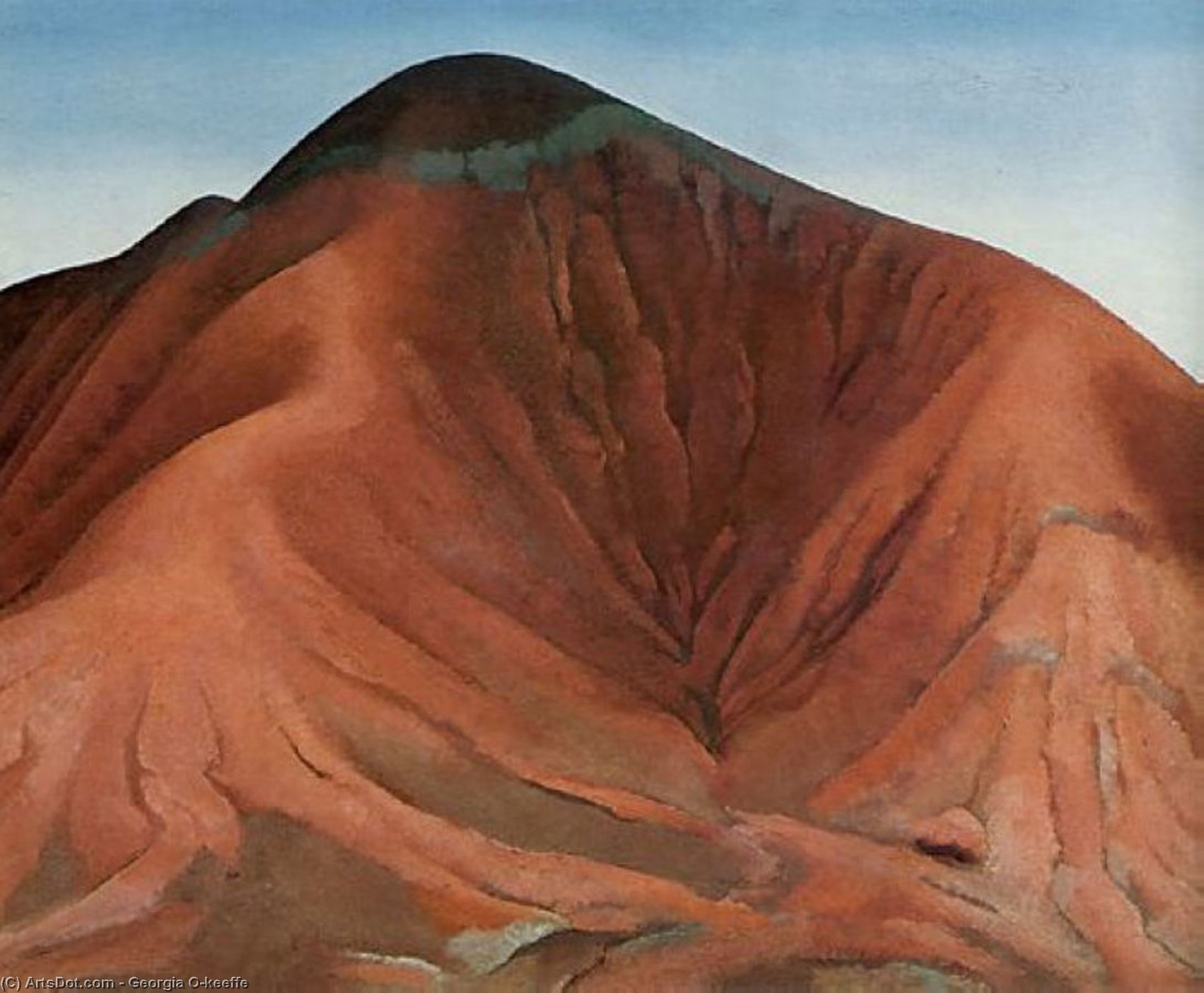WikiOO.org - Encyclopedia of Fine Arts - Maleri, Artwork Georgia Totto O'keeffe - Small Purple Hills