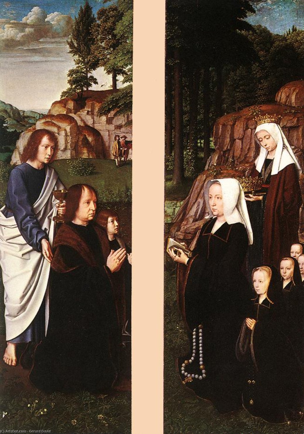 Wikioo.org - The Encyclopedia of Fine Arts - Painting, Artwork by Gerard David - Triptych of Jean Des Trompes (side panels)