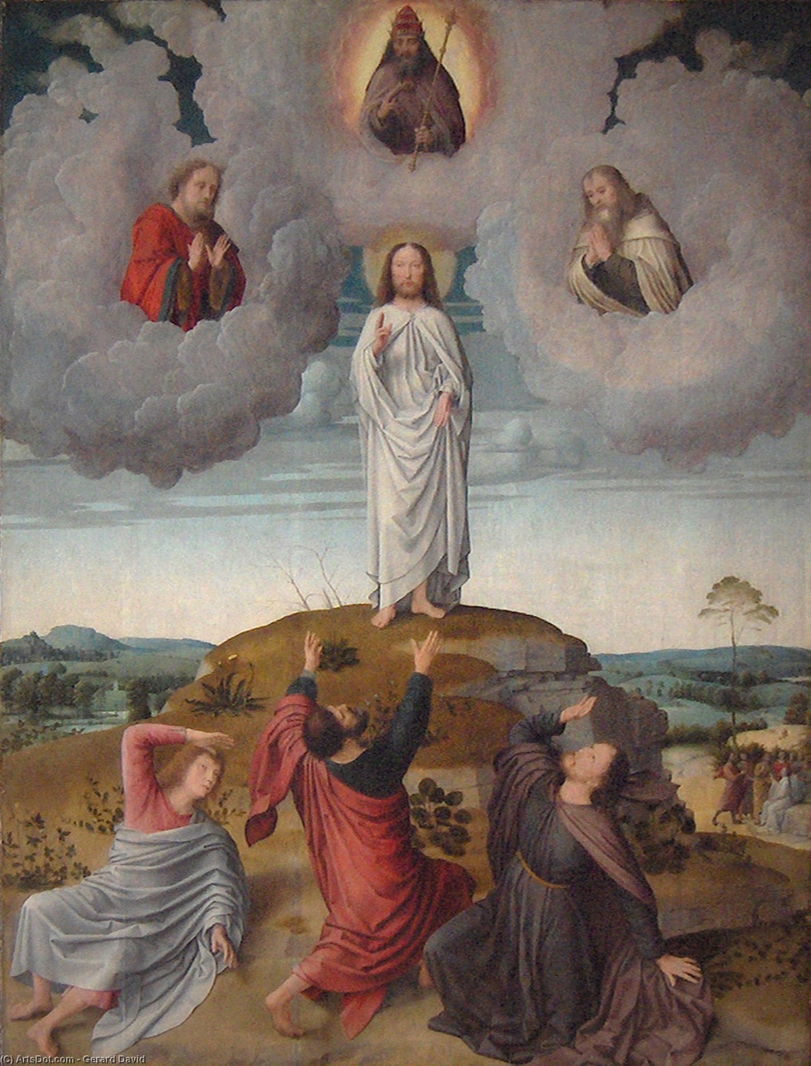 Wikioo.org - The Encyclopedia of Fine Arts - Painting, Artwork by Gerard David - The Transfiguration of Christ (central panel)