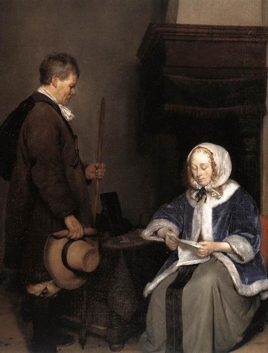 Wikioo.org - The Encyclopedia of Fine Arts - Painting, Artwork by Gerard Ter Borch - The Message