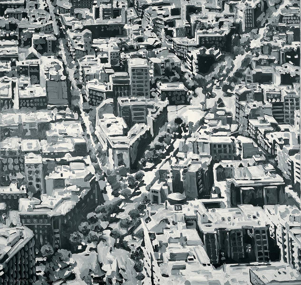 Wikioo.org - สารานุกรมวิจิตรศิลป์ - จิตรกรรม Gerhard Richter - Townscape Madrid