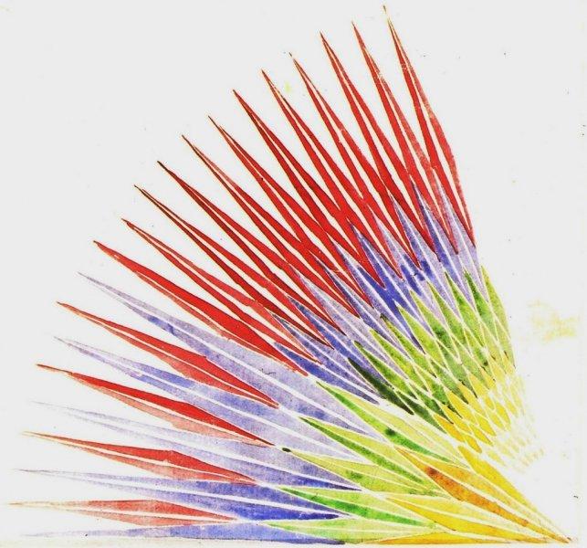 WikiOO.org - 百科事典 - 絵画、アートワーク Giacomo Balla - 虹色の相互浸透のための研究