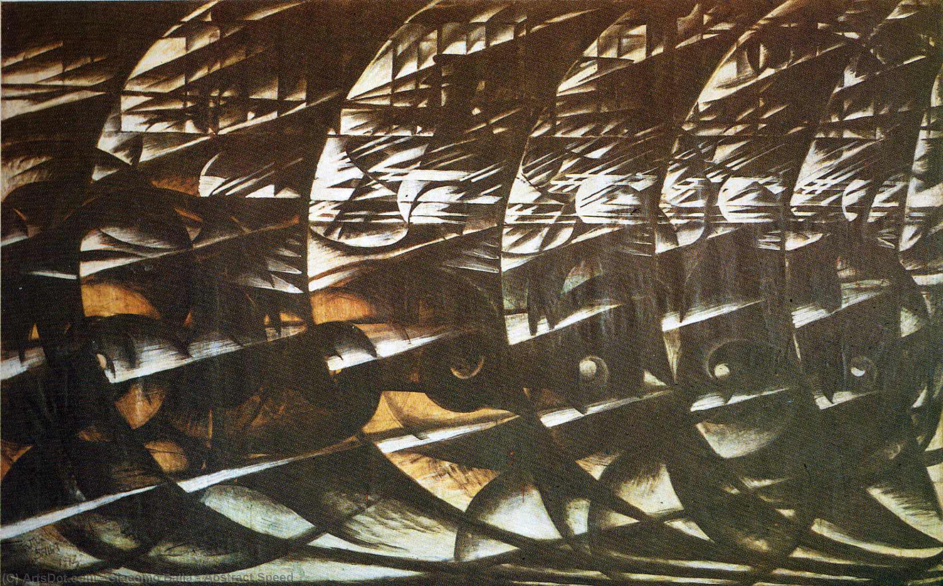 Wikoo.org - موسوعة الفنون الجميلة - اللوحة، العمل الفني Giacomo Balla - Abstract Speed