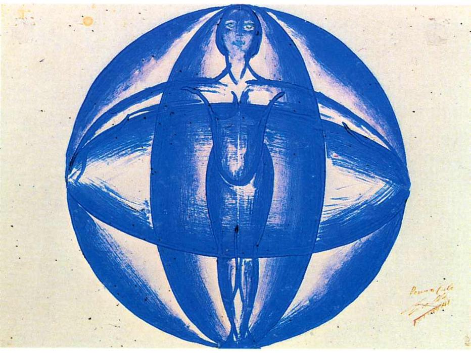 WikiOO.org - Enciclopedia of Fine Arts - Pictura, lucrări de artă Giacomo Balla - Mimicry synoptic': the sky-woman