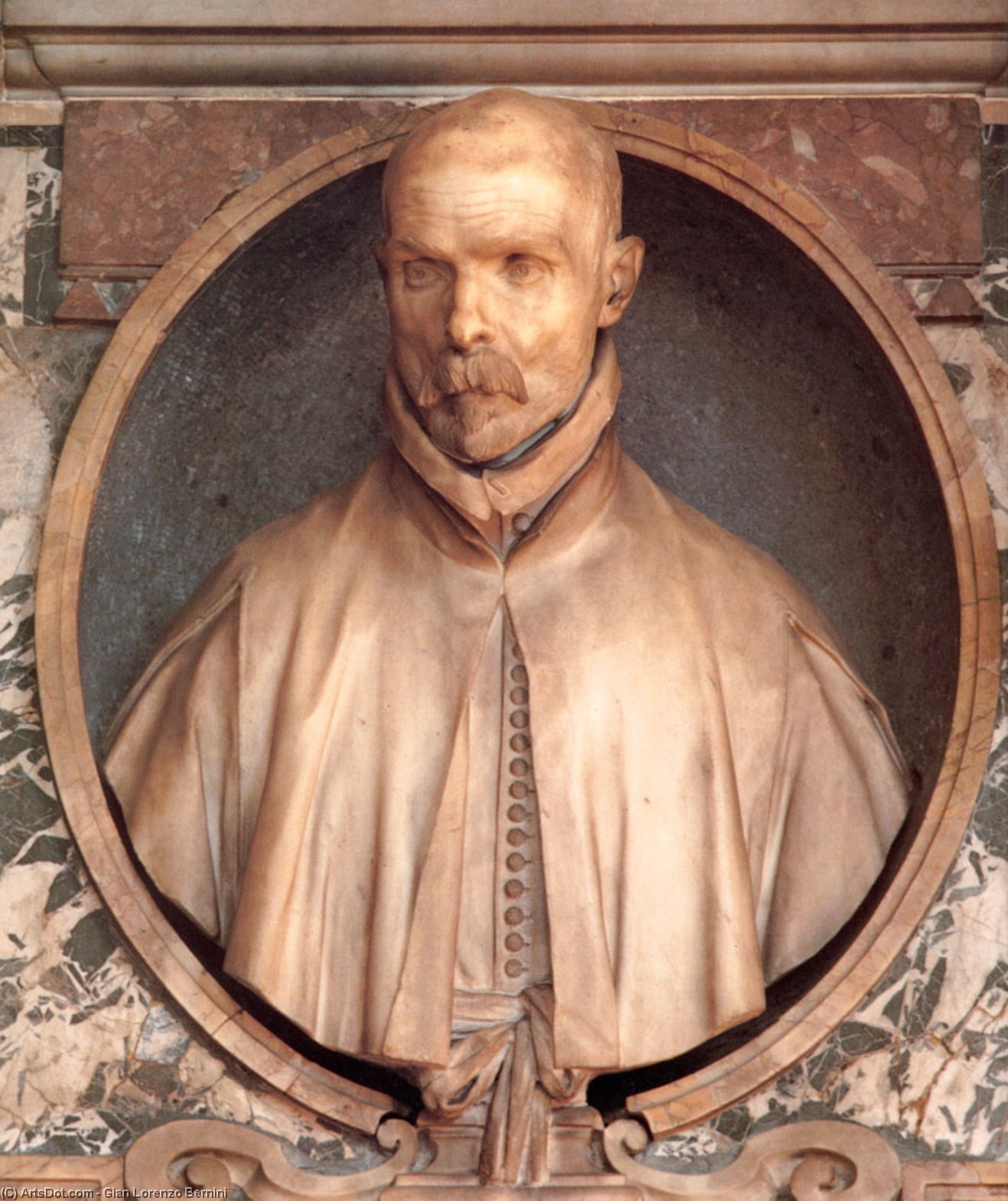 WikiOO.org - אנציקלופדיה לאמנויות יפות - ציור, יצירות אמנות Gian Lorenzo Bernini - Portrait Bust of Pedro de Foix Montoya