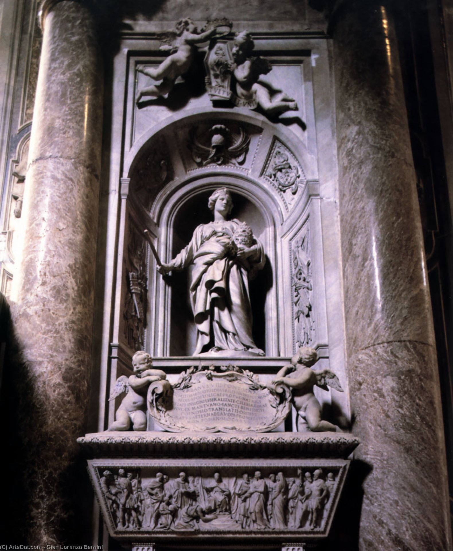 Wikioo.org - The Encyclopedia of Fine Arts - Painting, Artwork by Gian Lorenzo Bernini - Sepulchre of Matilda the Great Countess