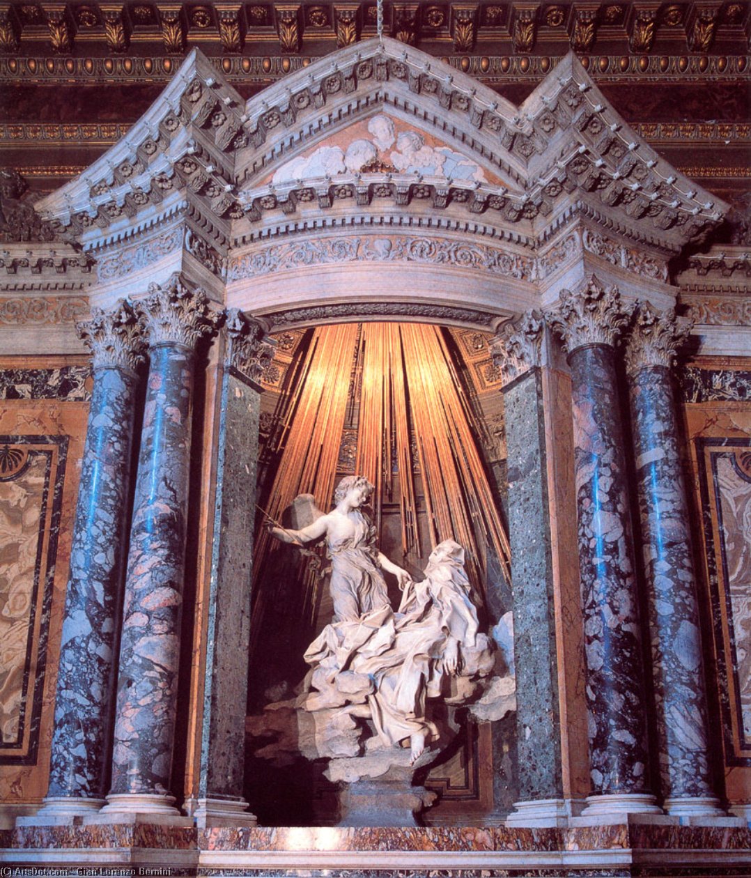 Wikioo.org – La Enciclopedia de las Bellas Artes - Pintura, Obras de arte de Gian Lorenzo Bernini - el éxtasis de san . Teresa