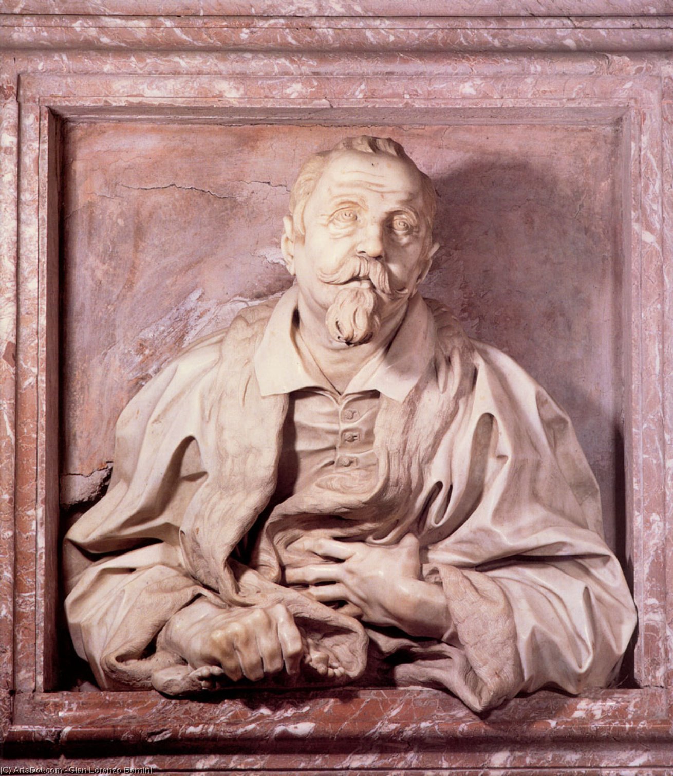 WikiOO.org - Enciklopedija likovnih umjetnosti - Slikarstvo, umjetnička djela Gian Lorenzo Bernini - Memorial Bust of Gabriele Fonseca