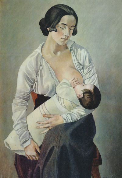 Wikioo.org – La Enciclopedia de las Bellas Artes - Pintura, Obras de arte de Gino Severini - Maternidad