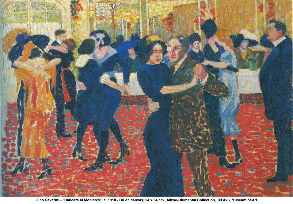 Wikioo.org - The Encyclopedia of Fine Arts - Painting, Artwork by Gino Severini - Dancers at Monicos