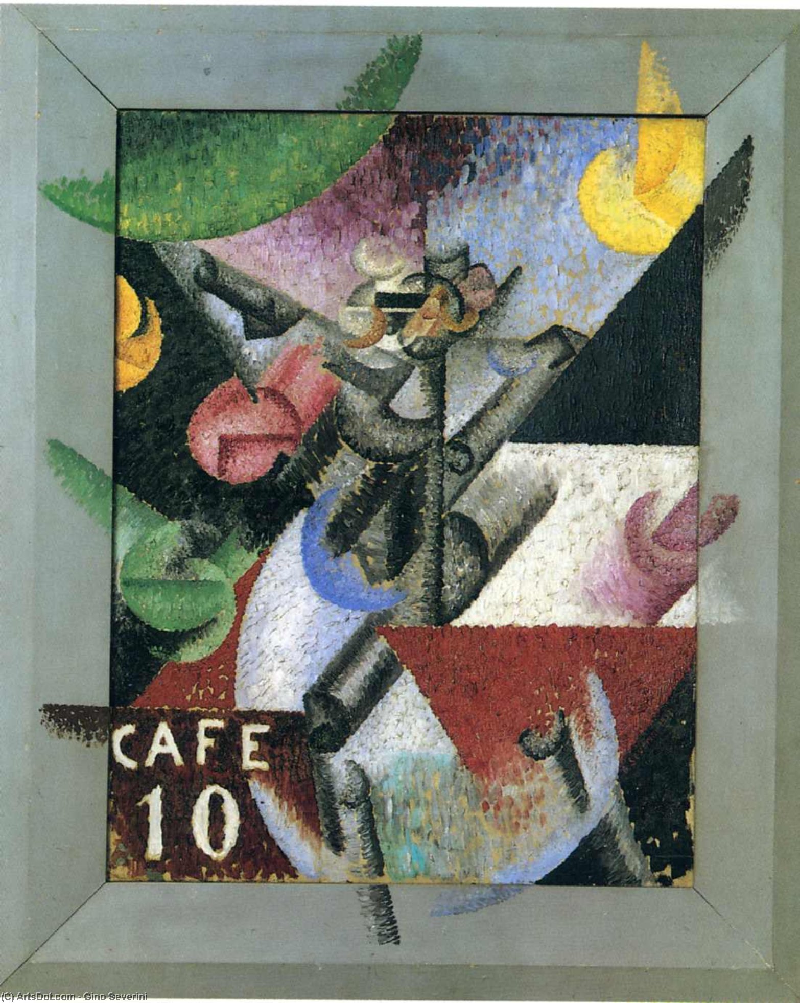 Wikioo.org - The Encyclopedia of Fine Arts - Painting, Artwork by Gino Severini - Plastic Rhythm of the 14th of July