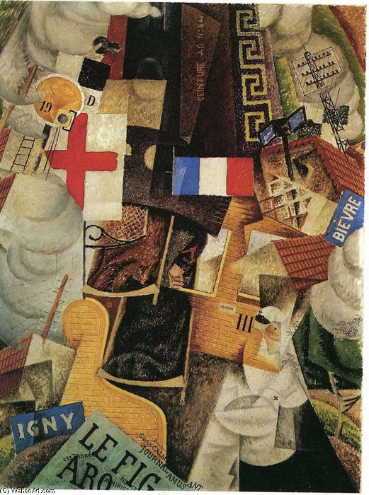 Wikioo.org - The Encyclopedia of Fine Arts - Painting, Artwork by Gino Severini - Train of the Wounded