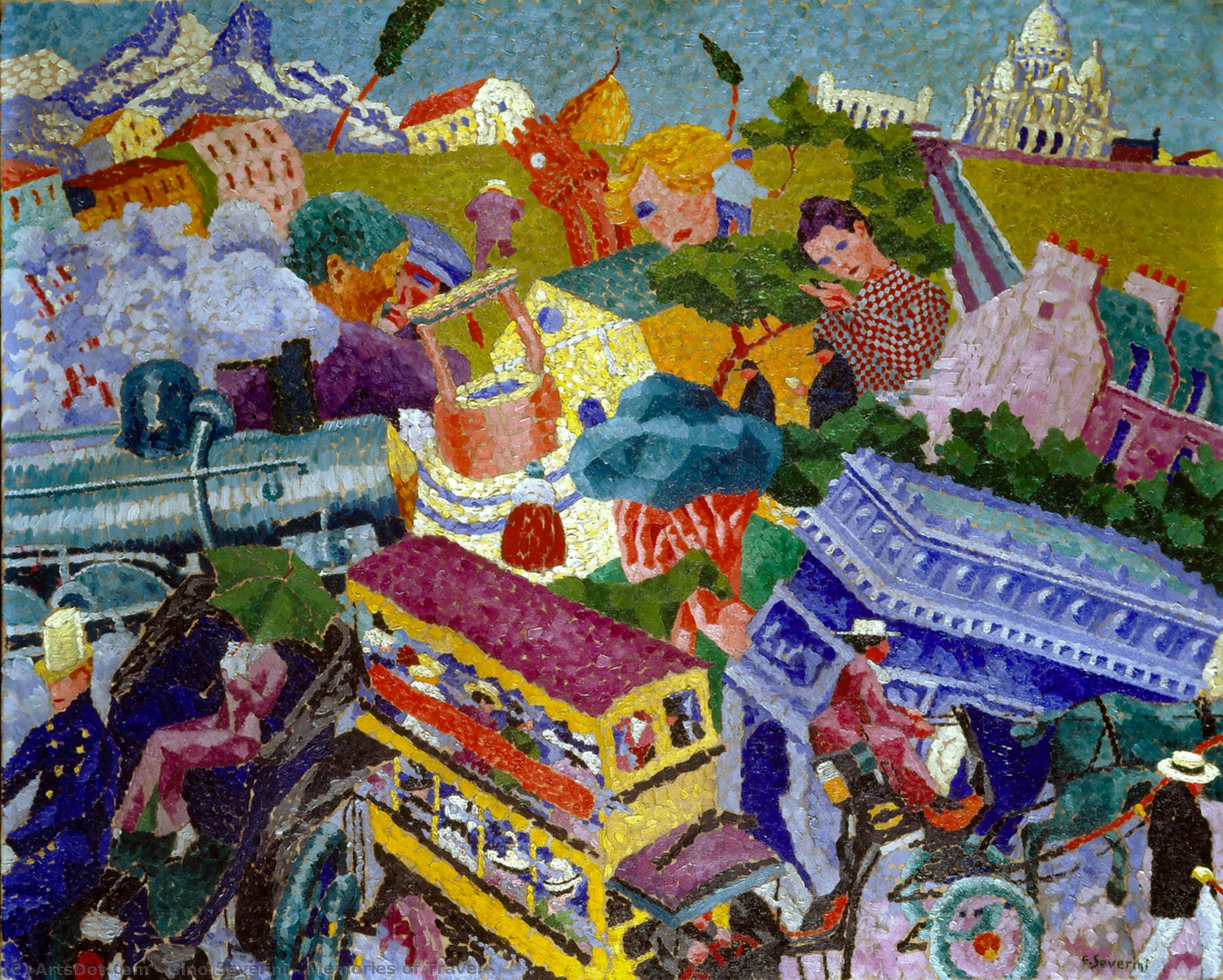 Wikioo.org - The Encyclopedia of Fine Arts - Painting, Artwork by Gino Severini - Memories of Travel