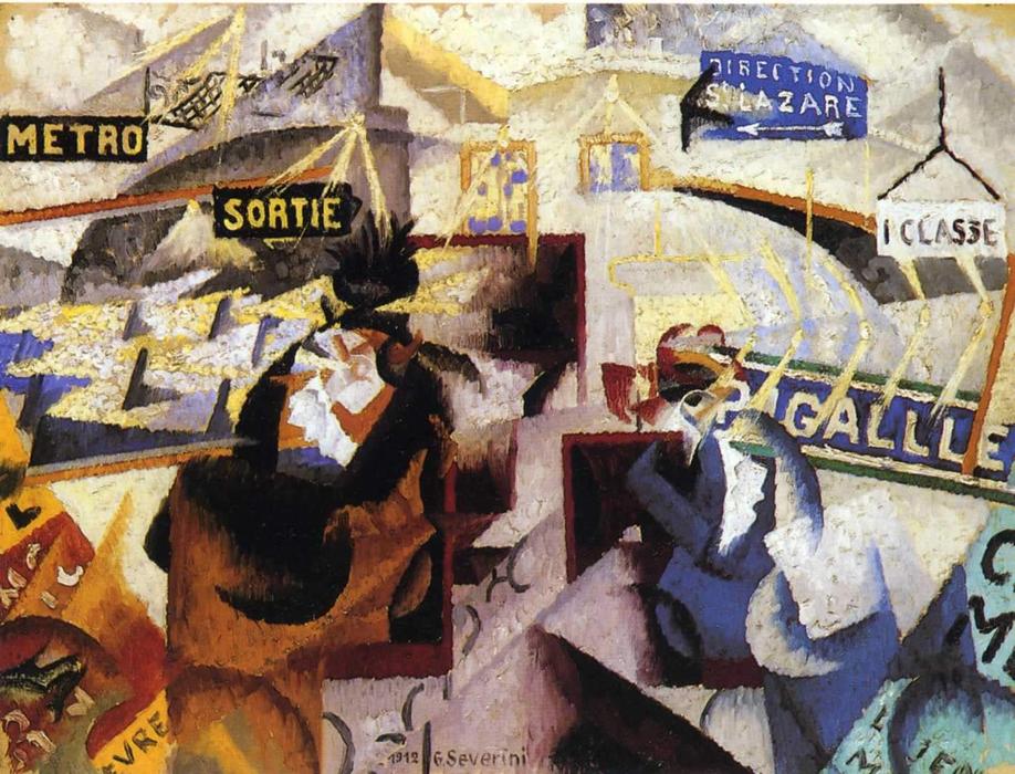 Wikioo.org - The Encyclopedia of Fine Arts - Painting, Artwork by Gino Severini - The north-south