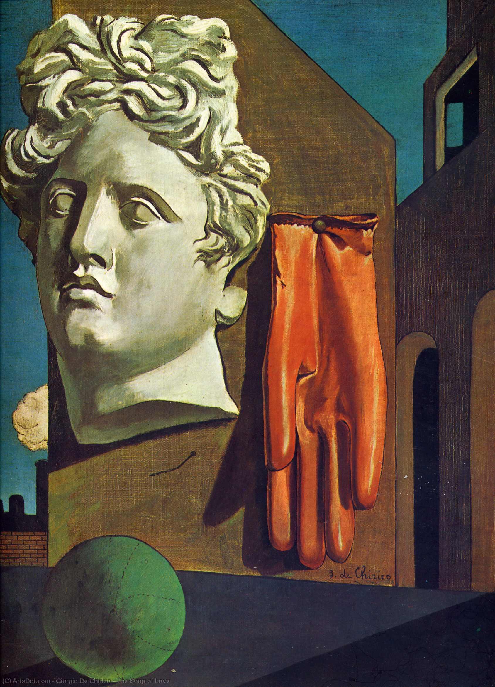 Wikioo.org – L'Encyclopédie des Beaux Arts - Peinture, Oeuvre de Giorgio De Chirico - le chanson de l'amour