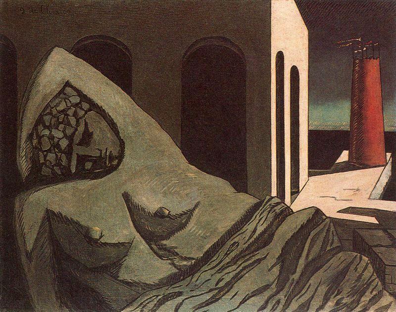 Wikioo.org - The Encyclopedia of Fine Arts - Painting, Artwork by Giorgio De Chirico - Ariana, the silent statue