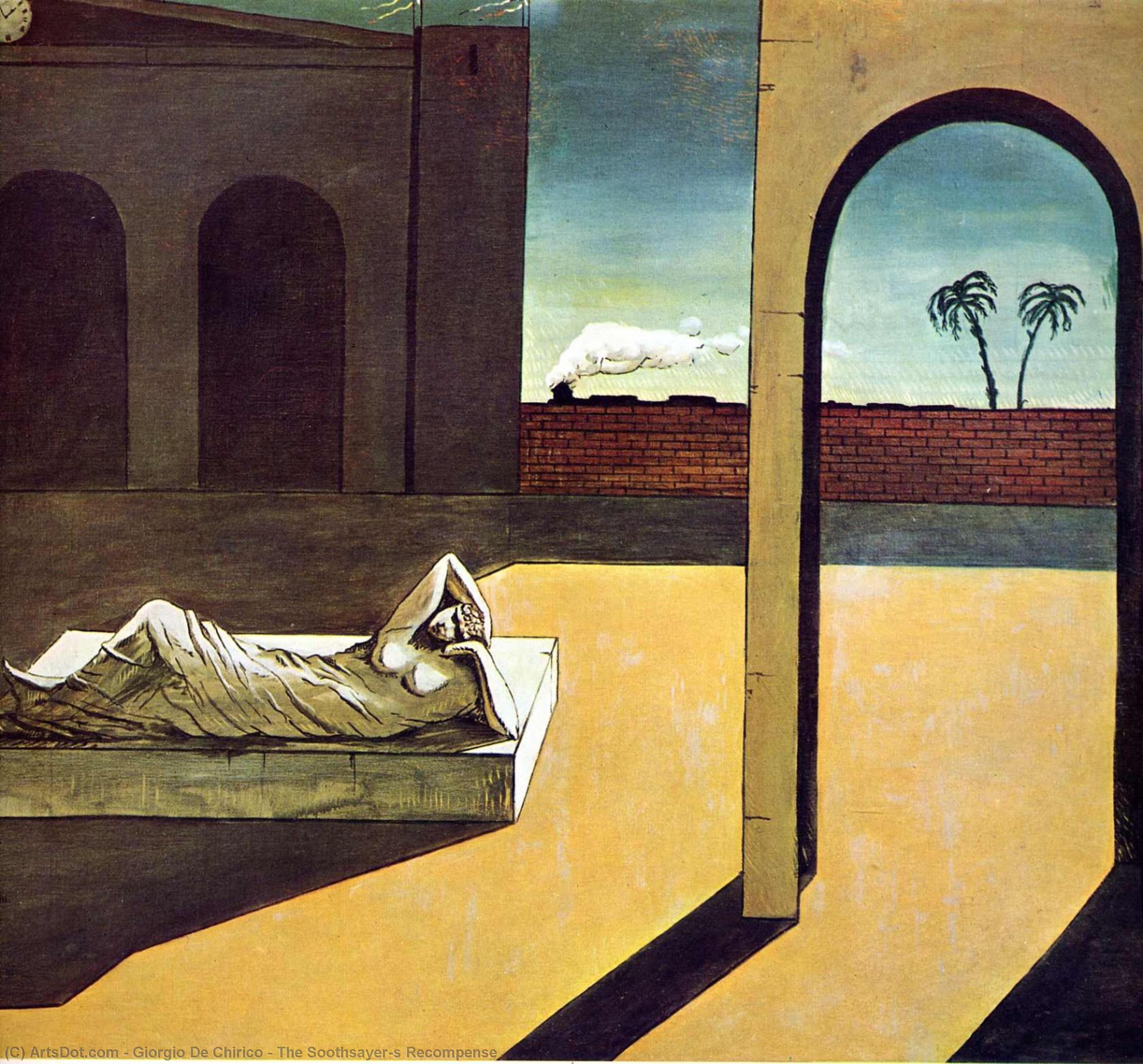 Wikioo.org - The Encyclopedia of Fine Arts - Painting, Artwork by Giorgio De Chirico - The Soothsayer's Recompense