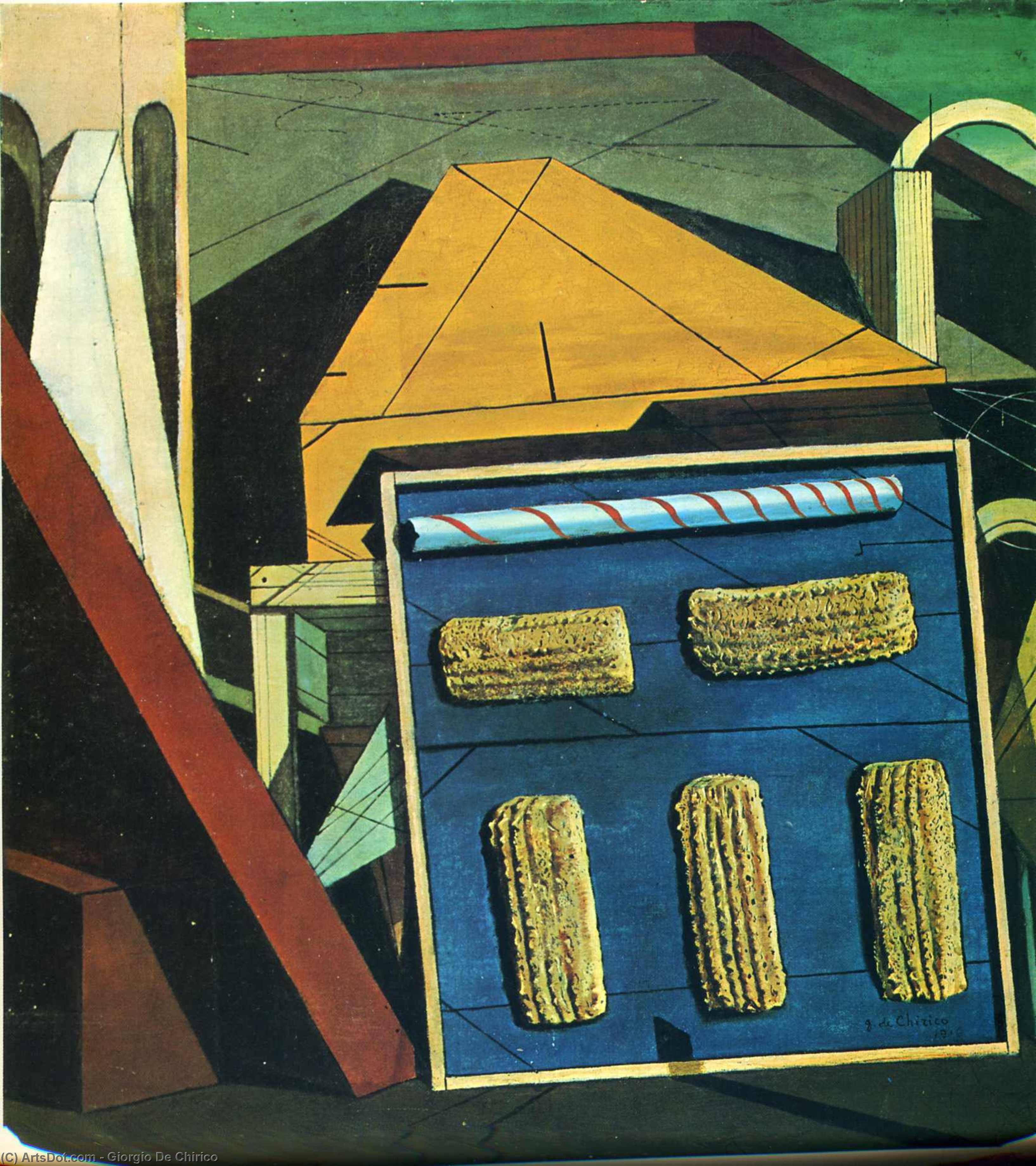 Wikioo.org - The Encyclopedia of Fine Arts - Painting, Artwork by Giorgio De Chirico - The Gentle Afternoon