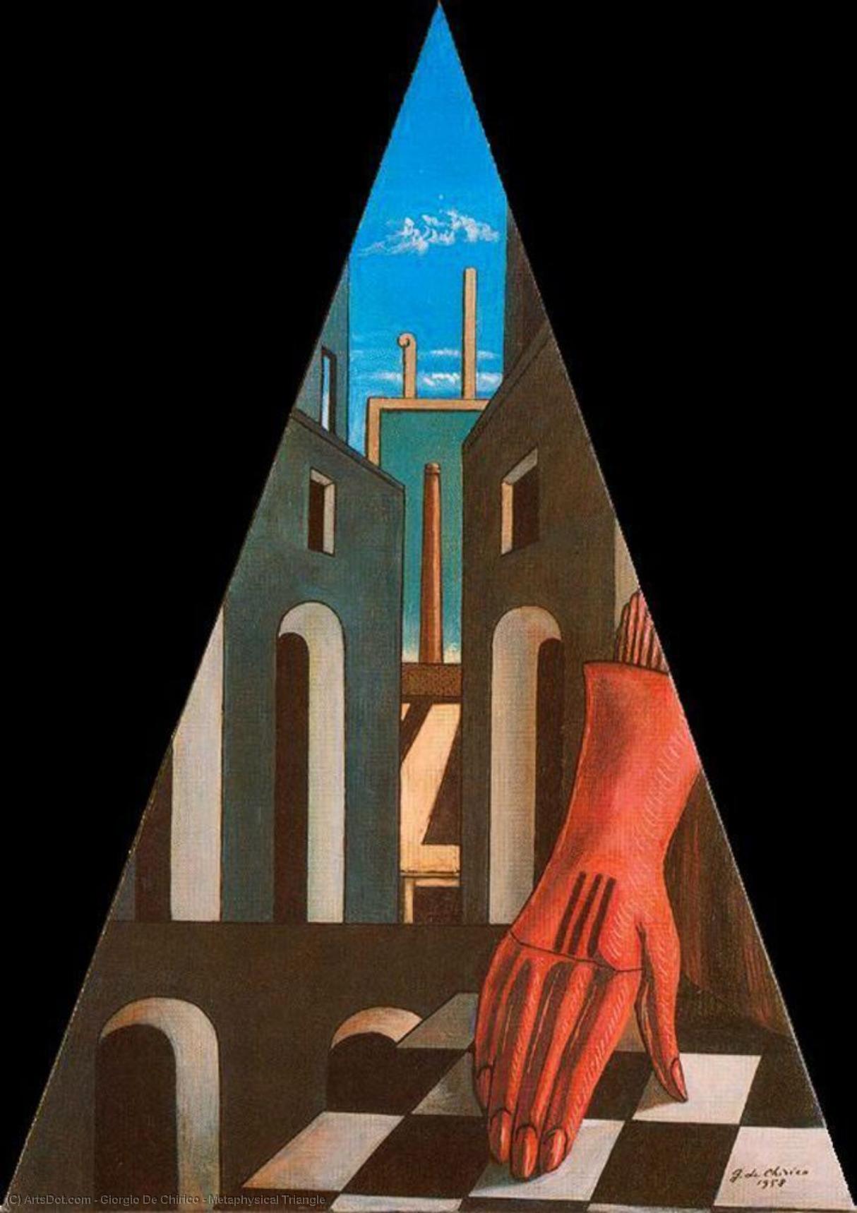 Wikioo.org - The Encyclopedia of Fine Arts - Painting, Artwork by Giorgio De Chirico - Metaphysical Triangle