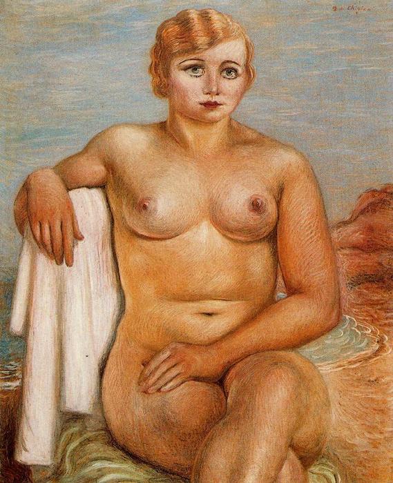 WikiOO.org - Encyclopedia of Fine Arts - Maleri, Artwork Giorgio De Chirico - Nude Woman