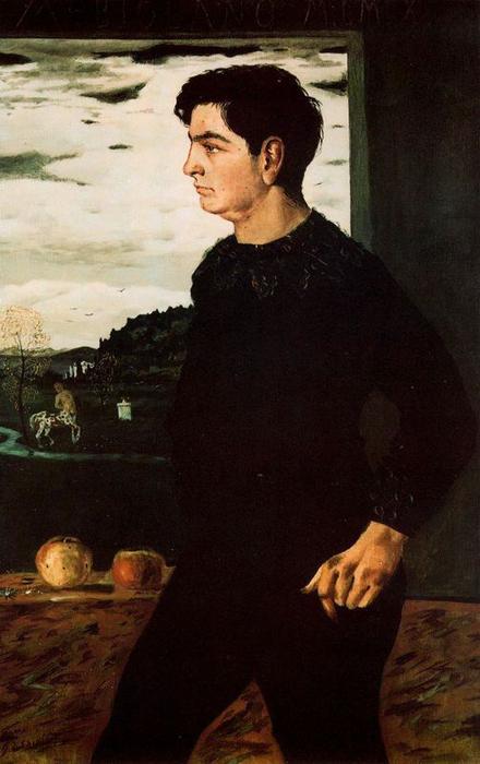WikiOO.org - Енциклопедия за изящни изкуства - Живопис, Произведения на изкуството Giorgio De Chirico - Portrait of Andrea, brother of the artist