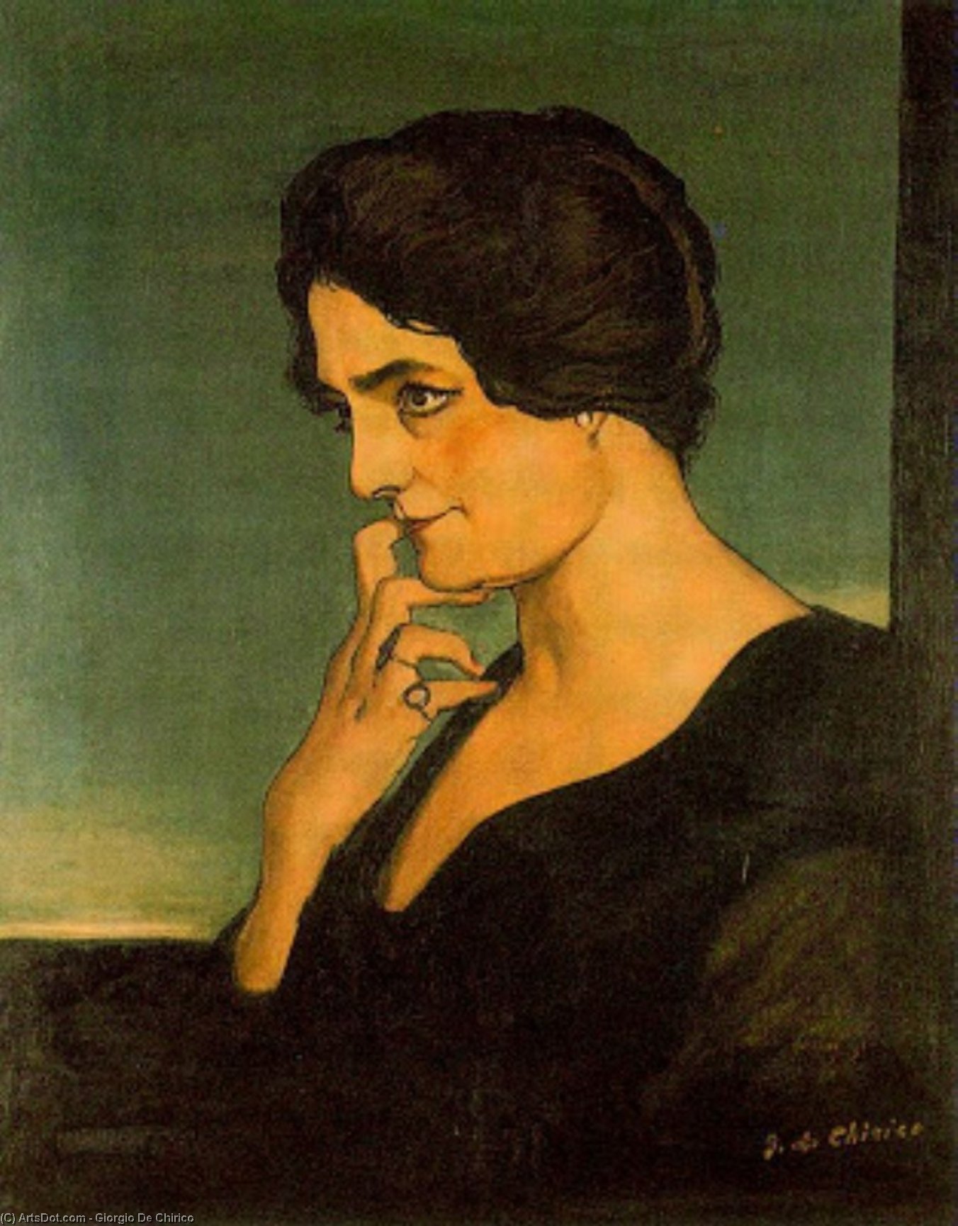 WikiOO.org - Енциклопедия за изящни изкуства - Живопис, Произведения на изкуството Giorgio De Chirico - Portrait of senora Gartzen