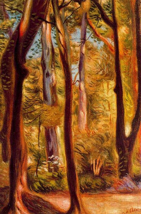 Wikioo.org - The Encyclopedia of Fine Arts - Painting, Artwork by Giorgio De Chirico - Landscape of Cascine