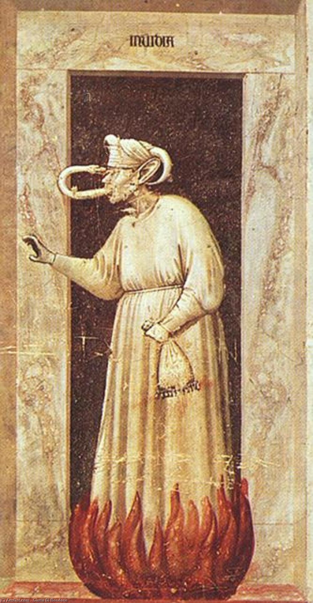 WikiOO.org - Энциклопедия изобразительного искусства - Живопись, Картины  Giotto Di Bondone - зависть