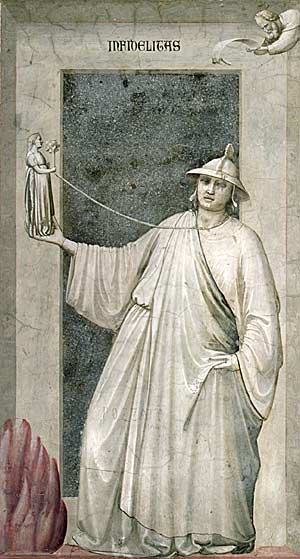 WikiOO.org - Enciklopedija dailės - Tapyba, meno kuriniai Giotto Di Bondone - Infidelity