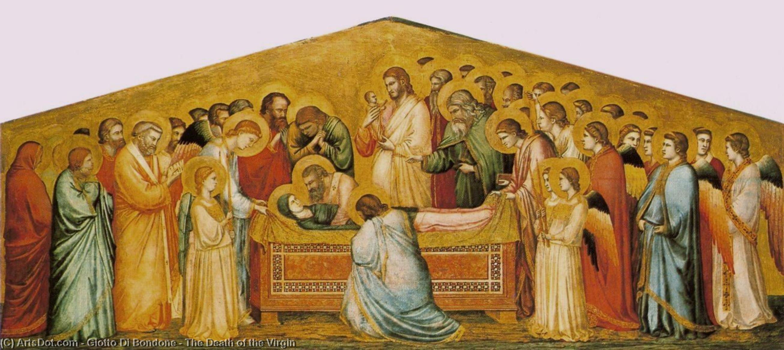 Wikioo.org – La Enciclopedia de las Bellas Artes - Pintura, Obras de arte de Giotto Di Bondone - la muerte de virgen