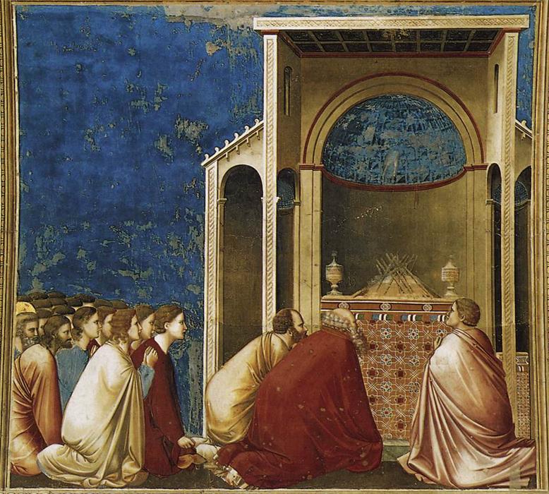 WikiOO.org - Encyclopedia of Fine Arts - Festés, Grafika Giotto Di Bondone - The Suitors Praying
