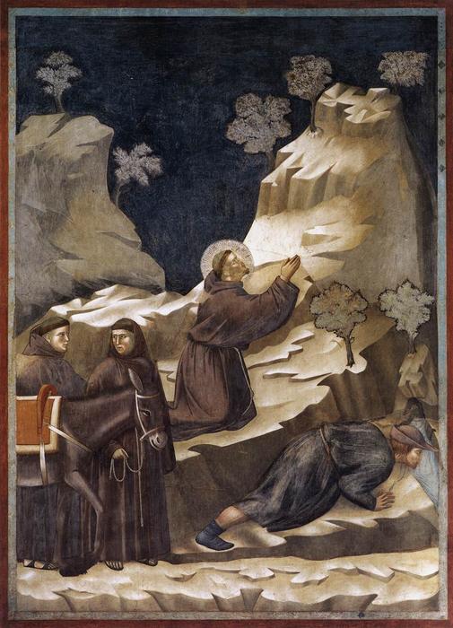 WikiOO.org - Encyclopedia of Fine Arts - Festés, Grafika Giotto Di Bondone - The Miracle of the Spring