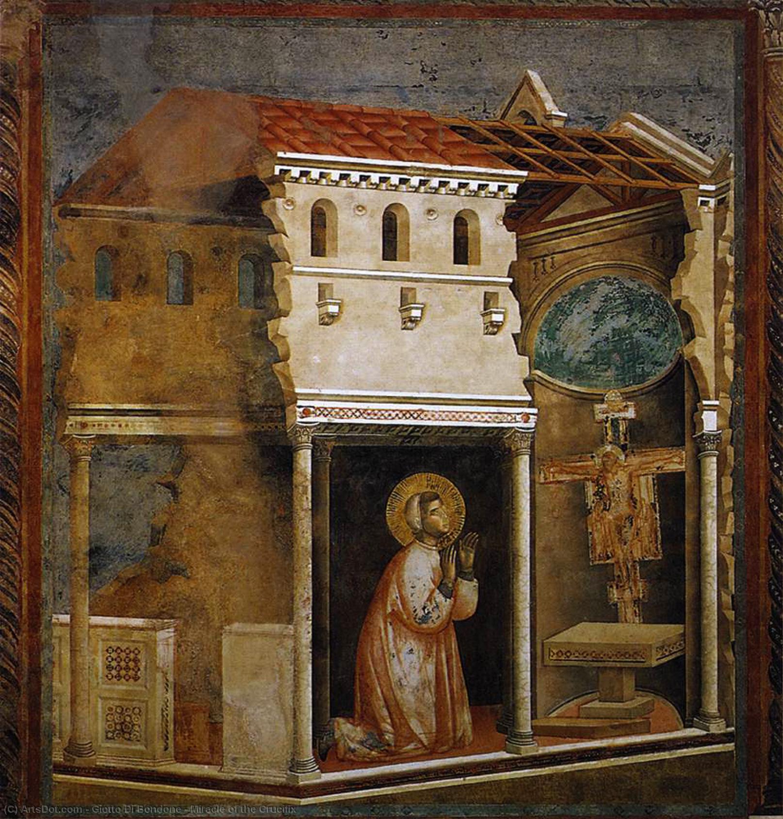 WikiOO.org - 百科事典 - 絵画、アートワーク Giotto Di Bondone - 奇跡 の  ザー  十字架