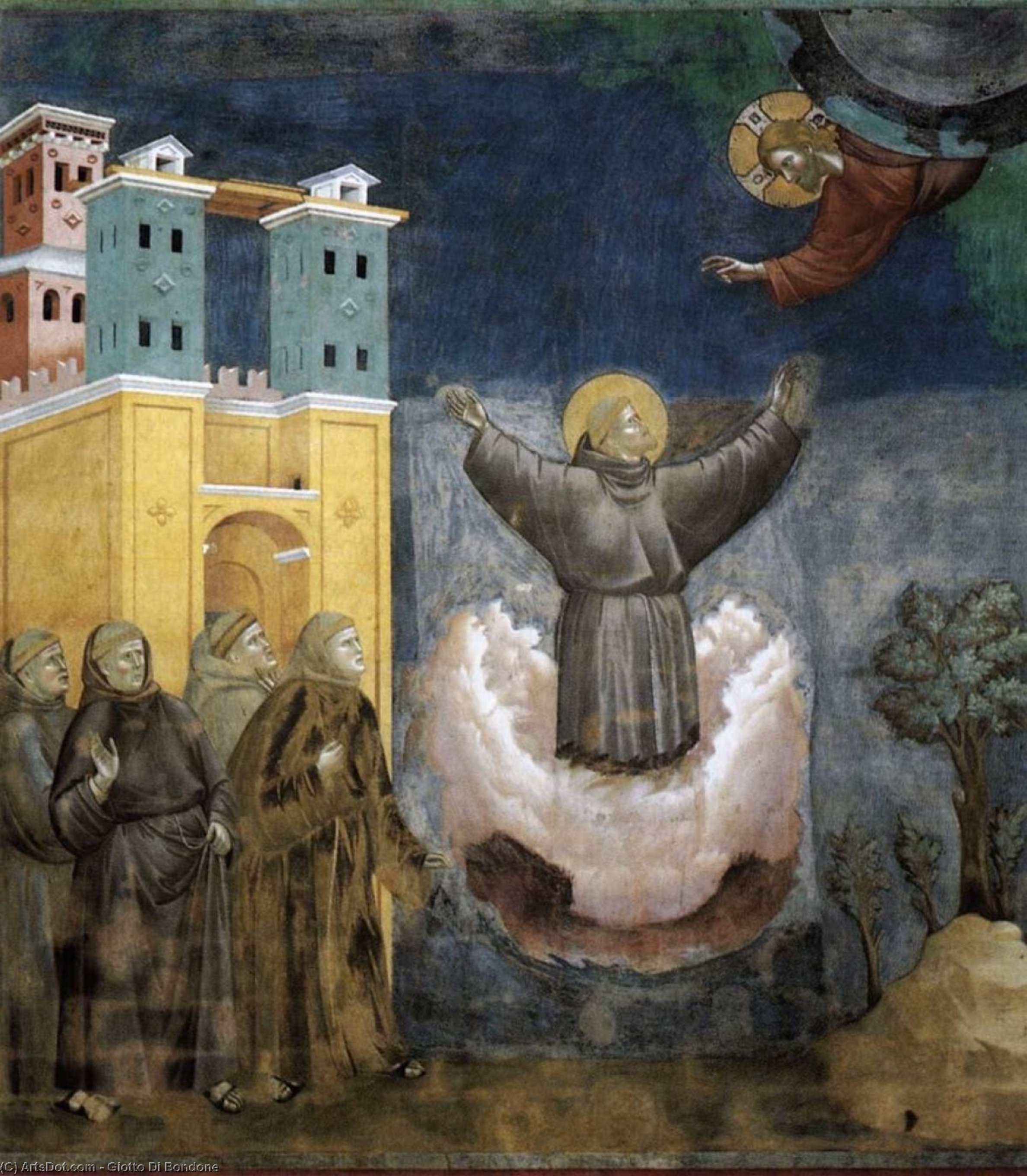 Wikioo.org – L'Enciclopedia delle Belle Arti - Pittura, Opere di Giotto Di Bondone - estasi di san Francesco