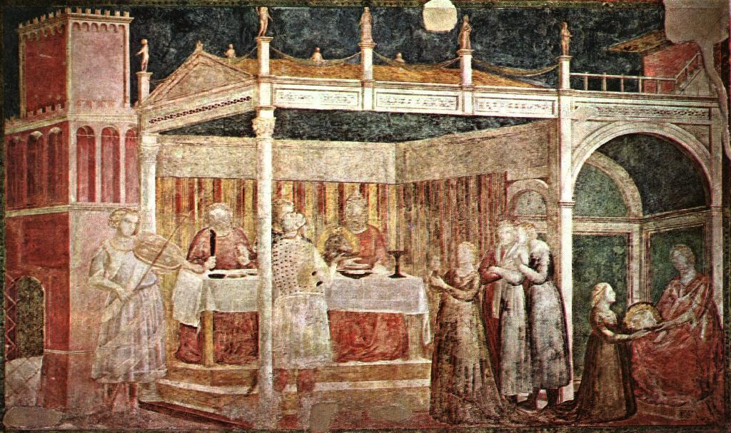 WikiOO.org – 美術百科全書 - 繪畫，作品 Giotto Di Bondone - 希律王的盛宴