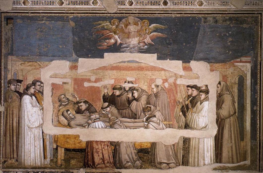 Wikioo.org - The Encyclopedia of Fine Arts - Painting, Artwork by Giotto Di Bondone - The Death of St. Francis