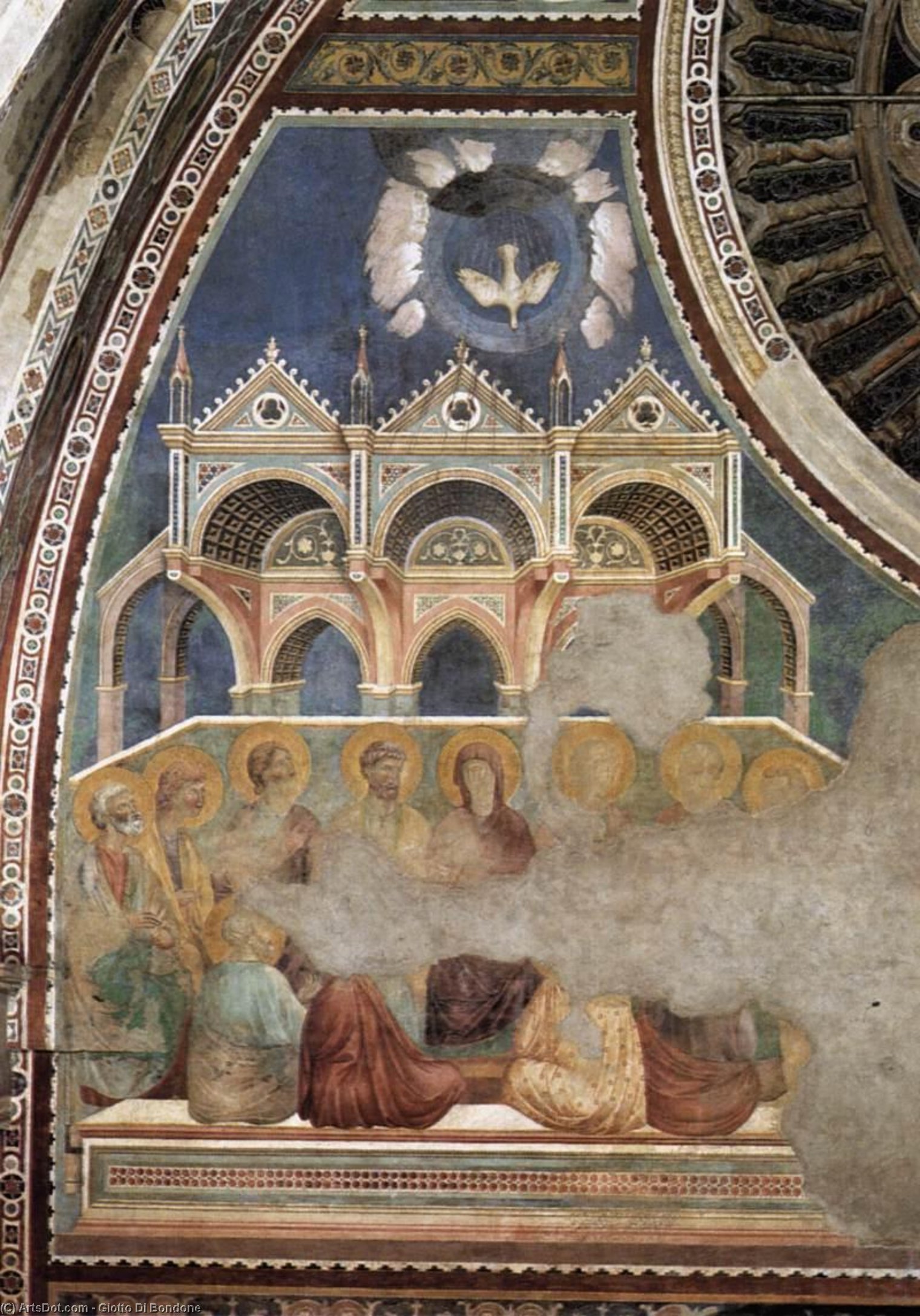 WikiOO.org - Encyclopedia of Fine Arts - Lukisan, Artwork Giotto Di Bondone - Pentecost