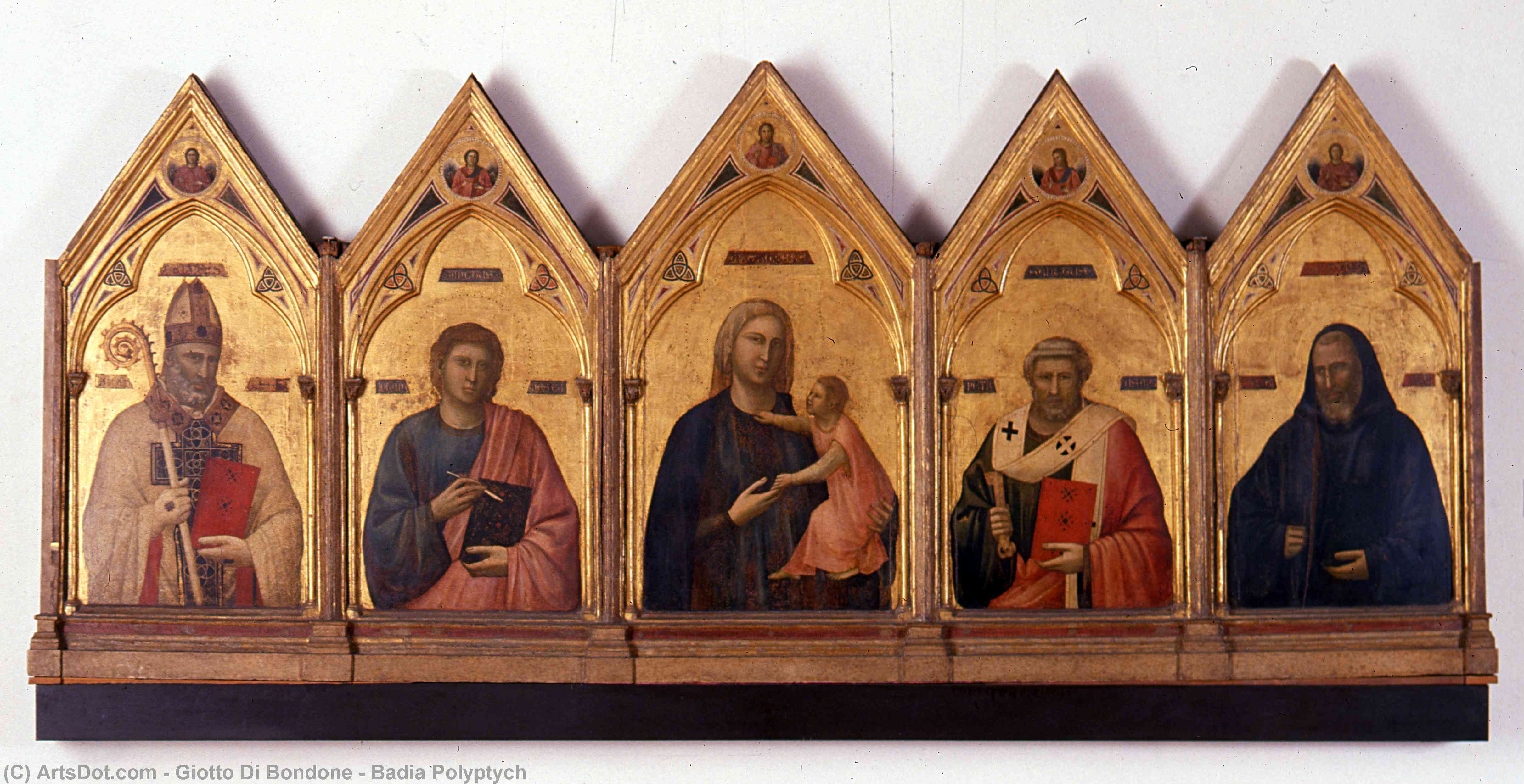 Wikioo.org - The Encyclopedia of Fine Arts - Painting, Artwork by Giotto Di Bondone - Badia Polyptych